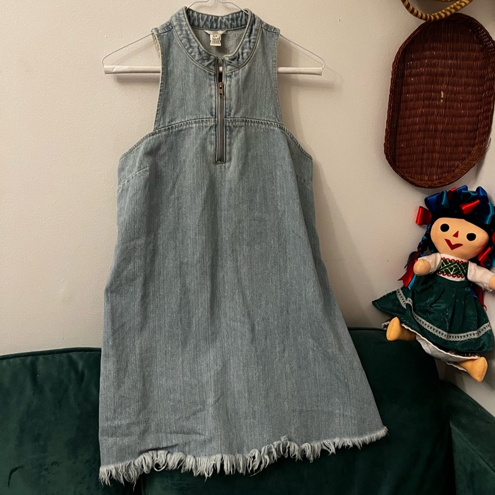 Guess halter mini denim dress